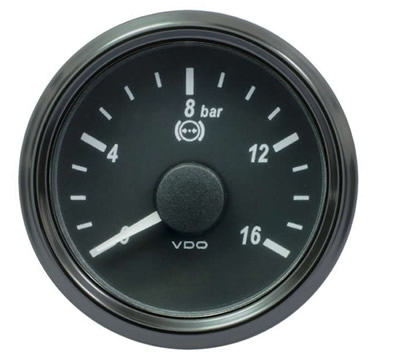 VDO SingleViu Brake Pressure Gauges 16Bar